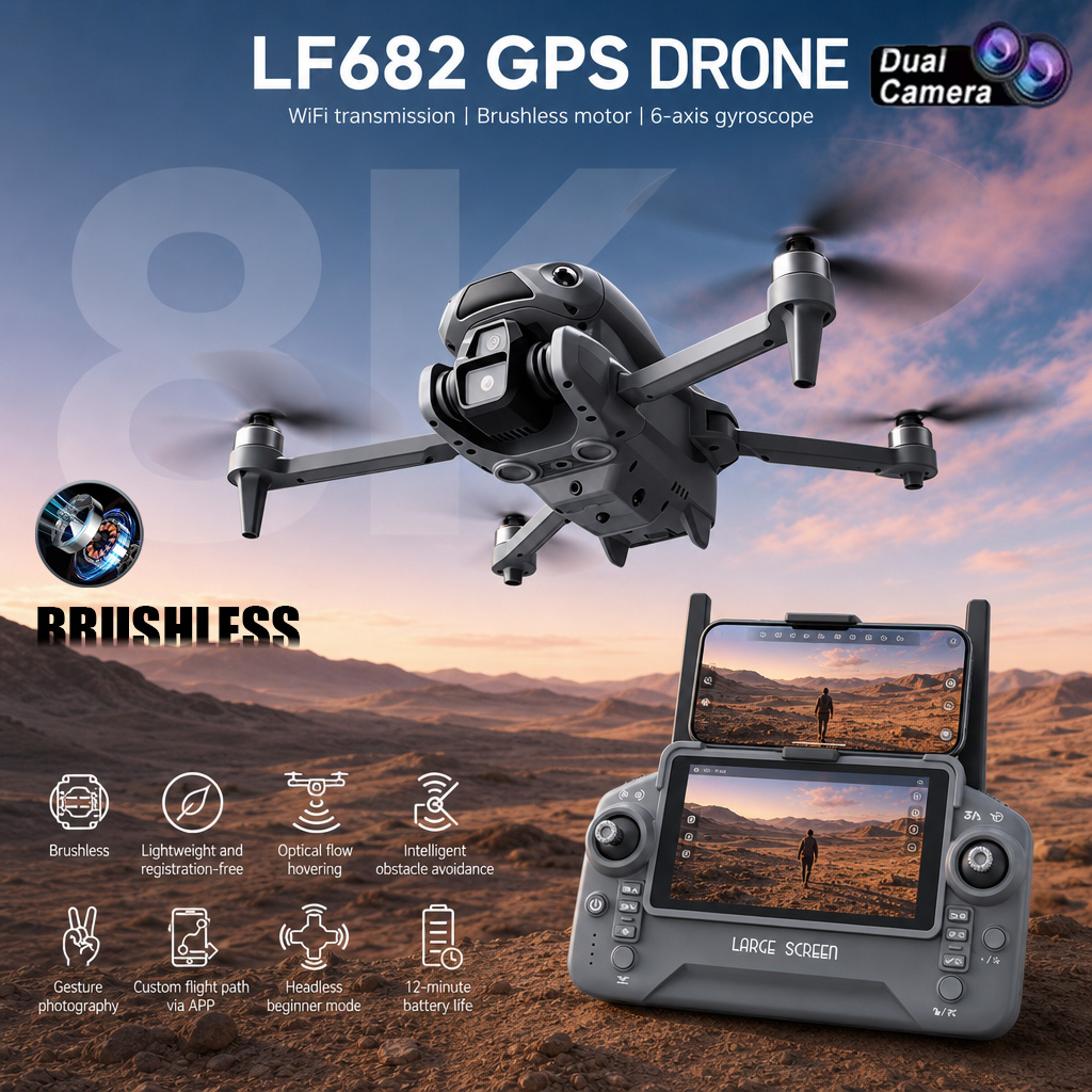 Yeni LF682 Drone 8K Çift Kamer - Drone Camera Professional incelemesi ve fiyatı